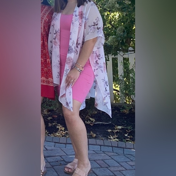 Bubblegum Pink Fitted Dress - Picture 1 of 2